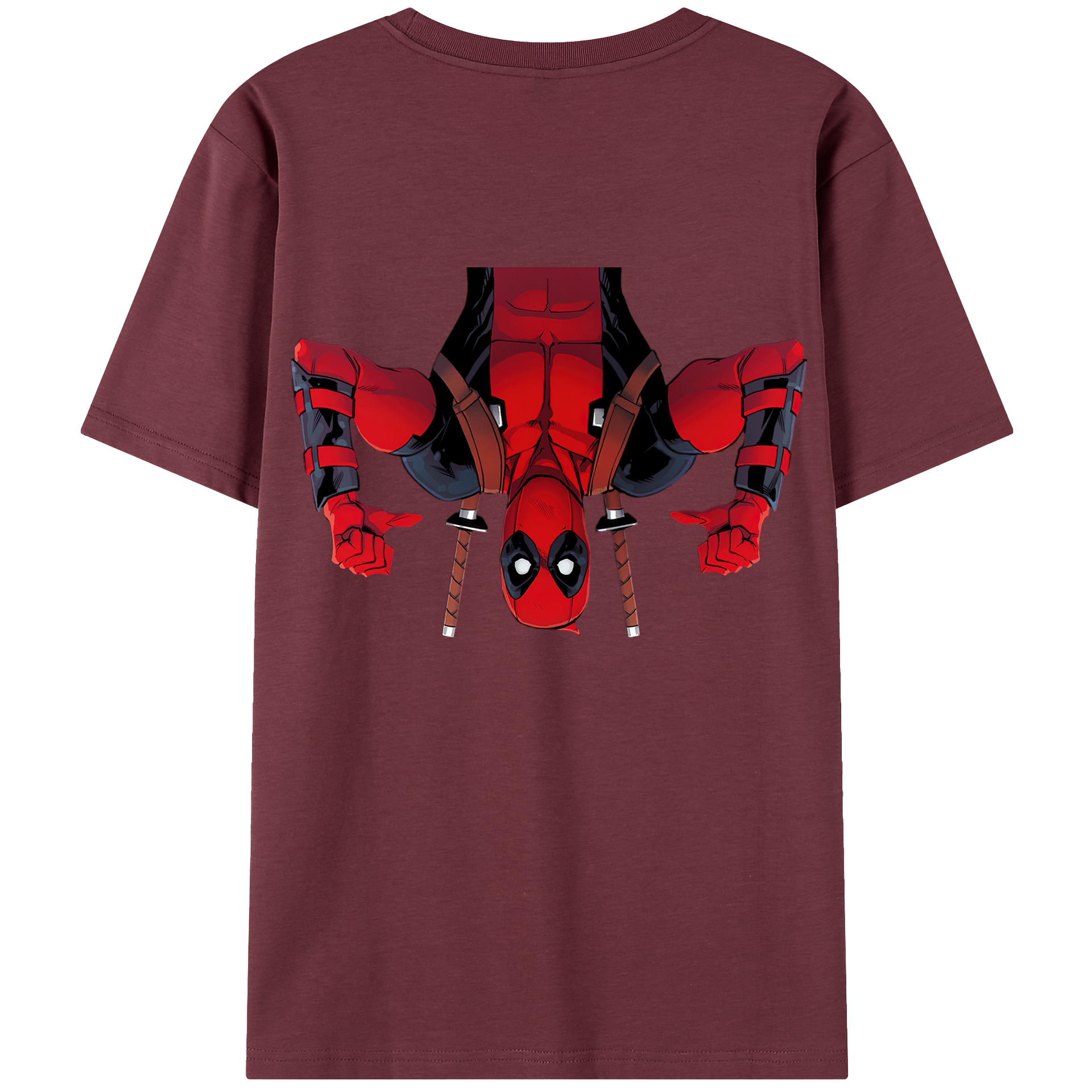 （画像用） Deadpool デッドプール 綿100％半袖Tシャツ（背面プリント）